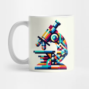 Vibrant Science Microscope: Artistic Laboratory Tool Mug